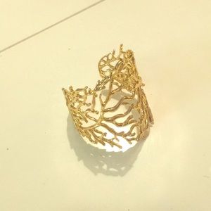 Gold coral cuff